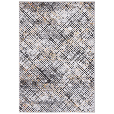 Minyard 275 Area Rug In Gray / Gold