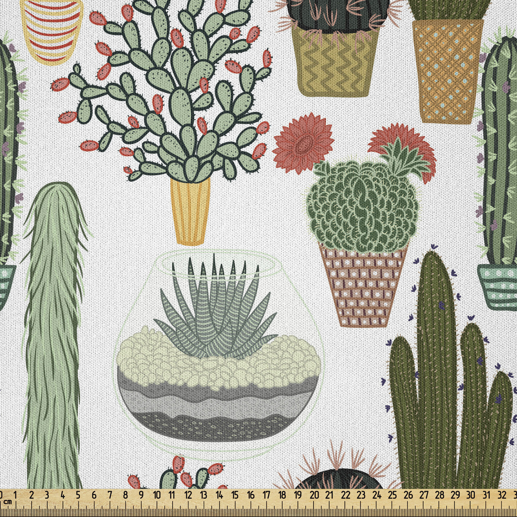  Cotton Fabric Cactus Fabric by The Yard 110cm Wide SY