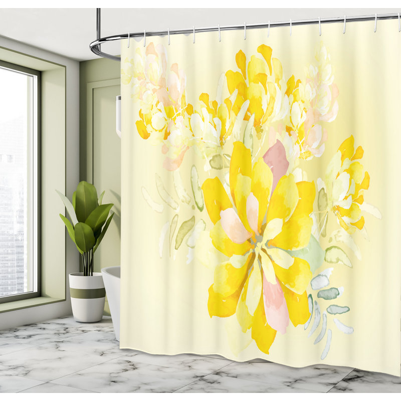 Shower Curtain with Hooks Included, 84"H x 69"W