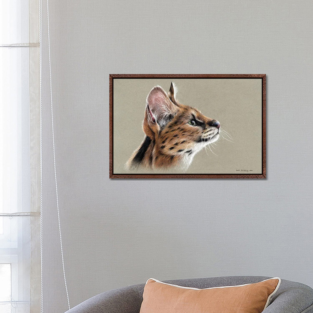 Serval von Sarah Stribbling - Galerie-verpackte Leinwand Giclée auf Leinwand