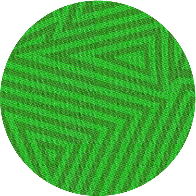 Tapis de zone verte à motif, Rond 4 pi