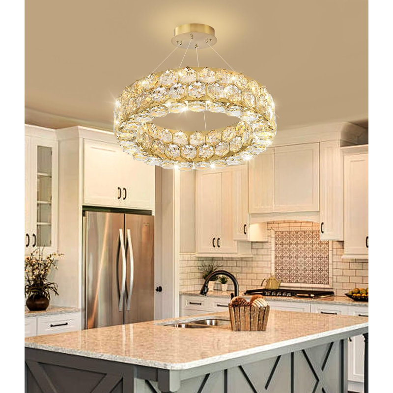 Lustre en cristal Modern, Doré