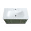 Meuble-lavabo flottant mural 36 po avec lavabo en acrylique intégré, 4 tiroirs à queue d'aronde à fermeture en douceur et deux poignées en vert antique-1984715438