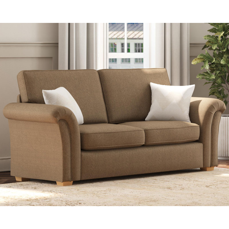 Castleacre Three Seater, Fixed Back, Nutmeg
