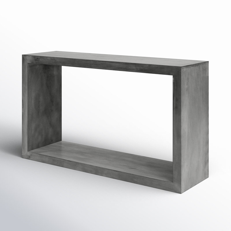 Alberry 52'' Solid Wood Console Table, Charcoal Gray