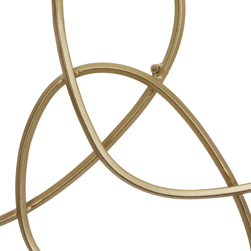 Metal Interlocking Rings Abstract Home Wall Decor