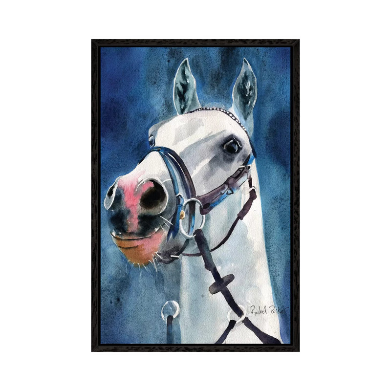 Welsh Pony Spirit by Rachel Parker - Painting on Canvas, Black Framed, 66.04 cm H x 45.72 cm W