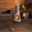 Hourglass Clay Wood Burning Smokeless Chimnea-1265084045-1265084047