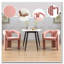 Fauteuil de cuisine en velours rembourré-308422384