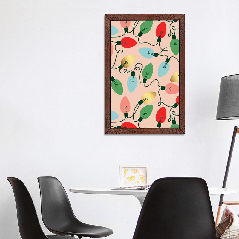 Merry And Bright III by Caroline Alfreds - Floater Frame Print on Canvas, Brown, 66.04 cm H x 45.72 cm W