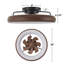 Ventilateur de plafond intelligent 20 po à DEL à grain de bois avec lumière et voix / application / télécommande-521005866