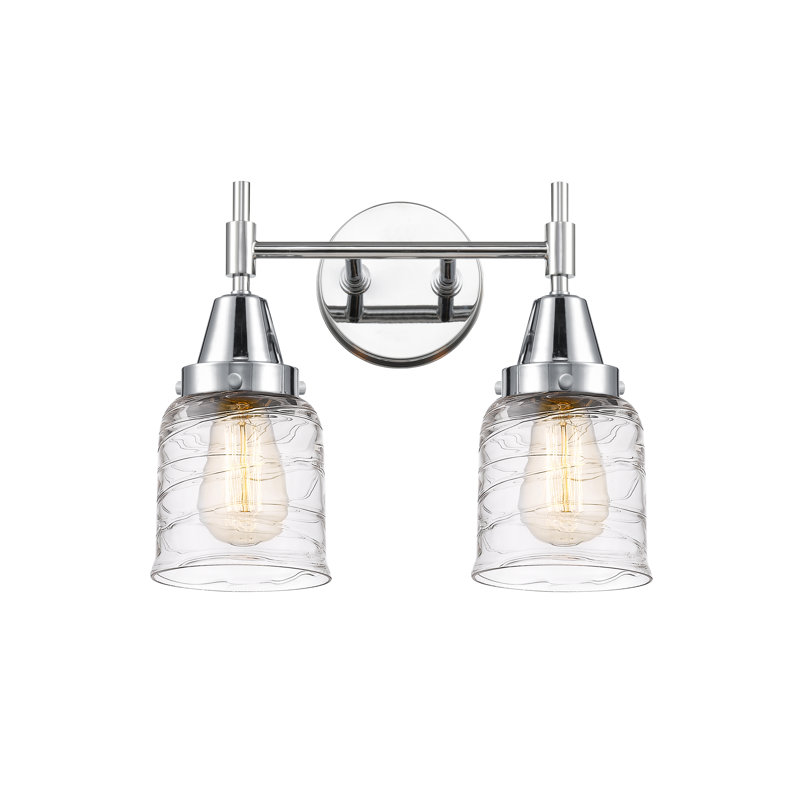 Amede 2 - Light Dimmable Vanity Light, Deco Swirl, Polished Chrome