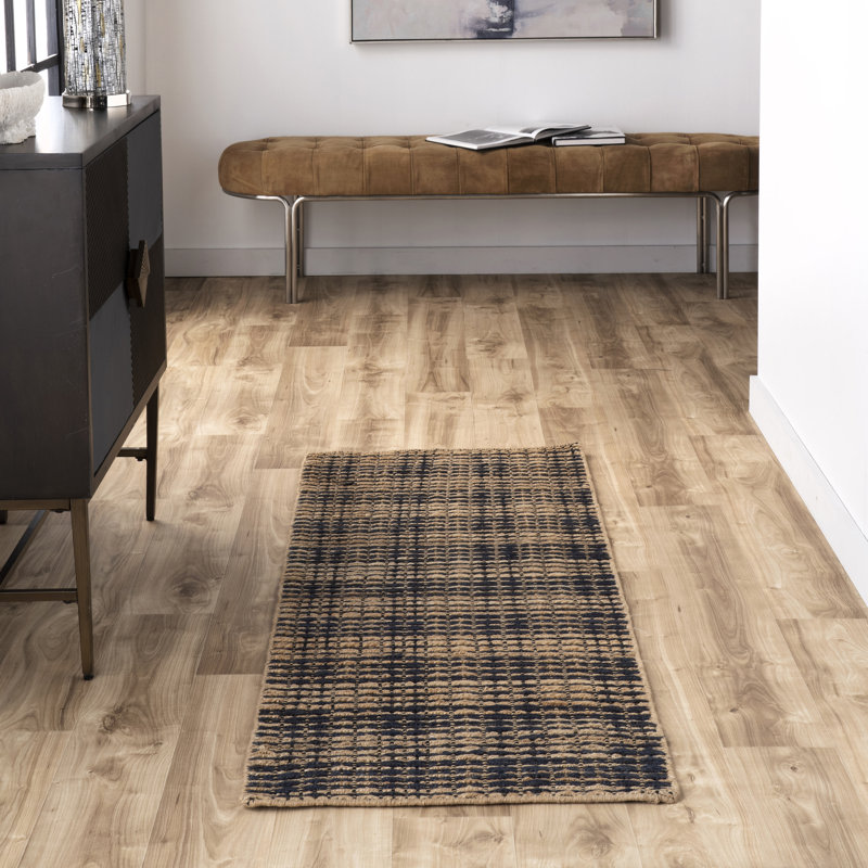 Letwan Hand Hooked Geometric Indoor Rug, Rectangle 3' x 5'