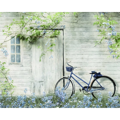 " Blue Bike At Barn "