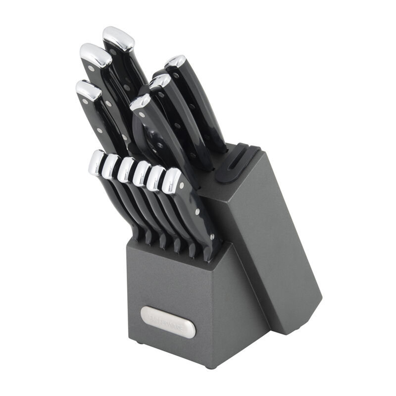 Farberware Farberware Edgekeeper 14-Piece Triple Rivet Knife Block Set with Built-In Sharpener