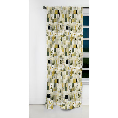 Green Cubic Botanical Dreams - Rideau floral - Rideau occultant floral - 1 panneau