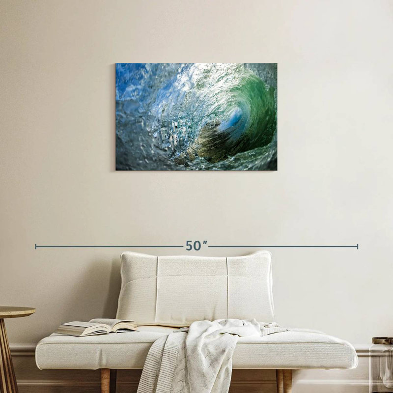 Gillard à l'intérieur de la vague océanique, H 20 po x l 30 po