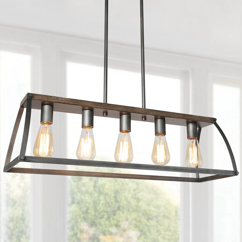 Lustre linéaire unique à 5 lumières