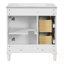 Meuble-lavabo avec lavabo, 2 tiroirs et poignées en métal-1763446243