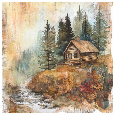 Rustic Cabin Forest Comforter