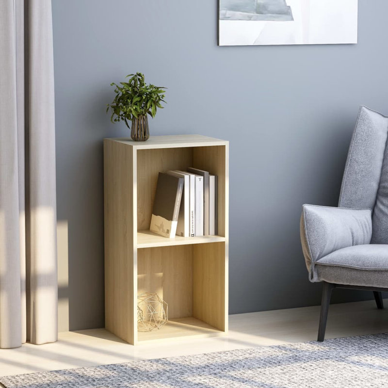 Abreia 76.5cm H Standard Bookcase, Sonoma Oak, 76.5cm H x 40cm W x 30cm D
