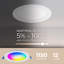Éclairage encastré rond à DEL de 7 po 13 W et 1 150 lumens Color Smart Color et boîtier pour rénovation ou nouvelle construction avec changement de couleur RGBCW en blanc Fonctionne avec une application Android ou d'iOS (paquet de 4)-129549639