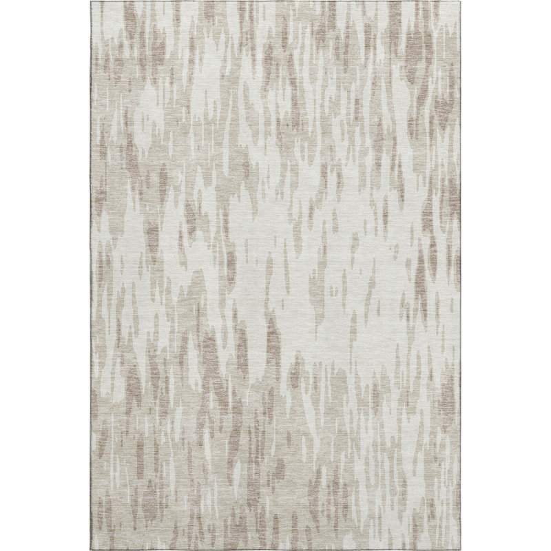 Premium Machine Washable Prisco Ivory Rug, Rectangle 10' x 14'