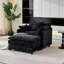 Fauteuil d'appoint rembourré en chenille de 39,4 po avec repose-pieds moderne, fauteuil de lecture pour chambre 39,4 po-1195680684