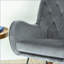 Chaise berçante pour salon / chambre à coucher | Hannah gris foncé moderne Mid-Century | Mousse | Dossier uni
