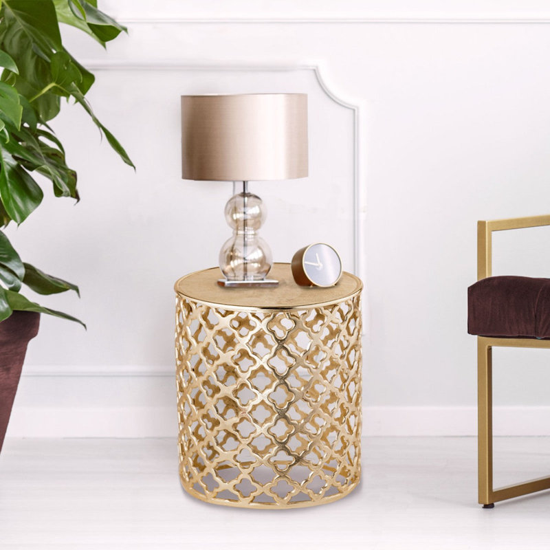 Evyl End Table, Gold