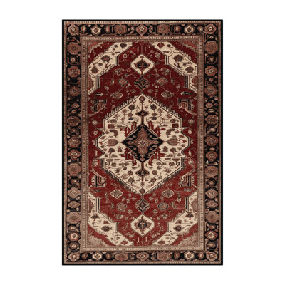 Machine Washable Persian Brown Area Rug