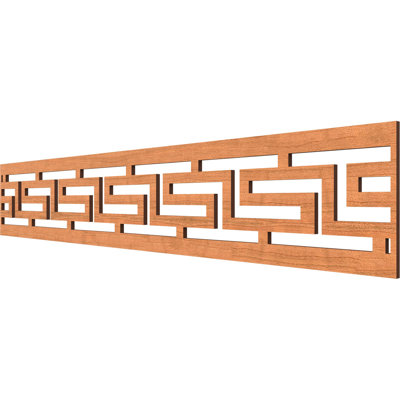 46 5/8"W x 8"H x 3/8"T Tulum Fretwork Moulding, Cherry