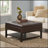 Sophisticated Square Ottoman With Storage And Bottom Rack, A Stylish And Functional Addition To Any Room