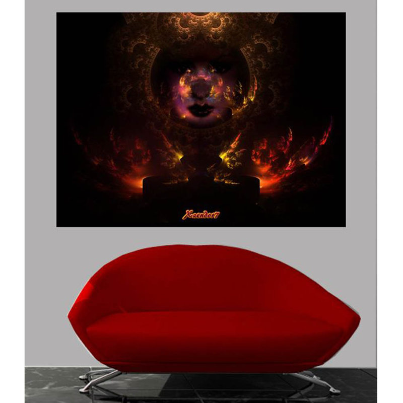 Adhésif décoratif «Xzendor7 Beauty in The Pit of Fire», H 36 po x l 48 po