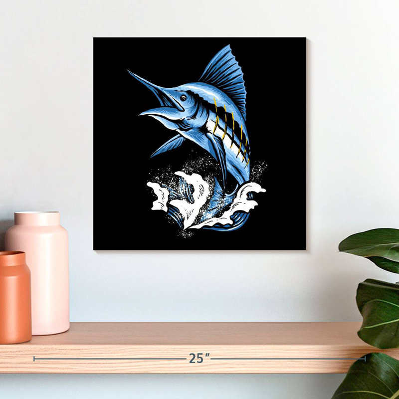 Brampt Jumping Marlin Fish, 16" H x 16" W