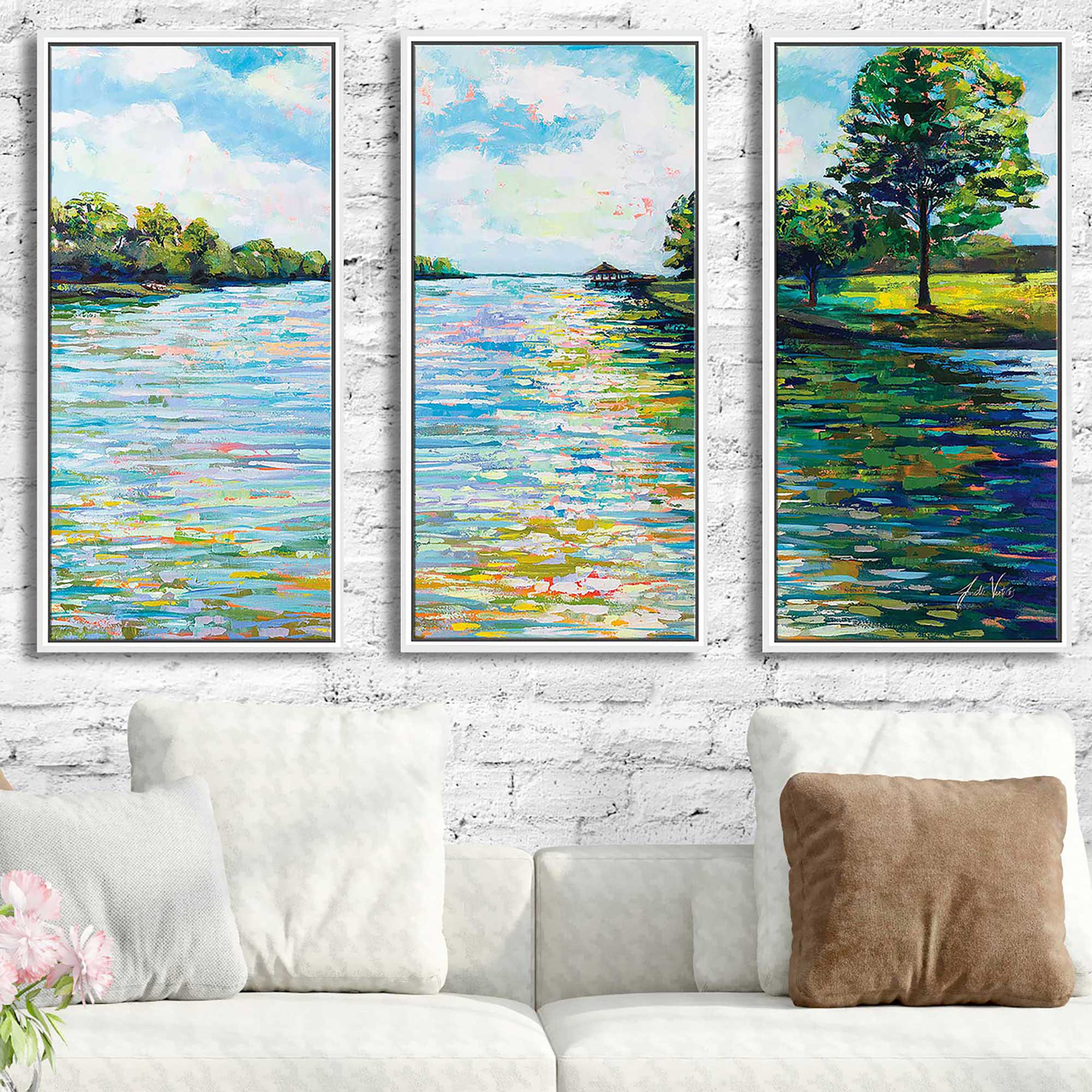 Dreaming Up to The Trees by Michael Broom 3 Piece Print on Acrylic - 52.5 x 33.5