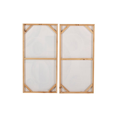 Abstract Set 2 Canvas 40% Hand Painted 40X3X80 Cm - 2 Piece Wrapped Canvas Print Set