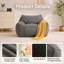 Fauteuil à billes géant pour adultes UUKRAVE, canapé surdimensionné en fausse fourrure avec accoudoirs et rembourrage, fauteuil de lecture confortable pour chambre à coucher, salon, salle de jeux (GRIS FONCÉ)-581121834-581121832-581121838