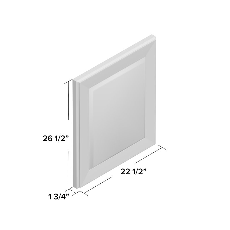 Ayden Solid Wood Flat Wall Mirror, 26.5" H x 22.5" W