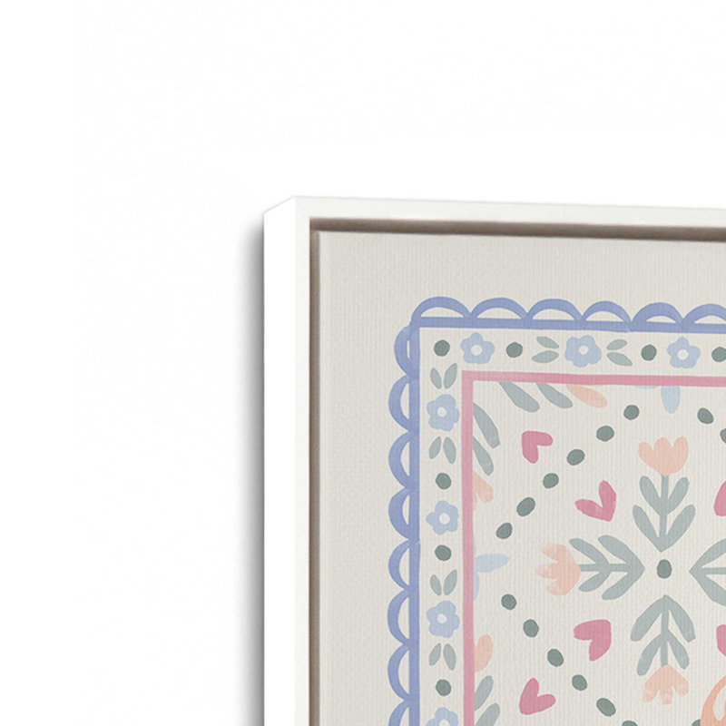 «Blooming Spring V» par Laura Marshall, reproduction d'art sur toile, H 30 po x l 30 po, Cadre flottant, Blanc