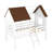 Twin Size Low Loft Wood House Bed With Two Side Window