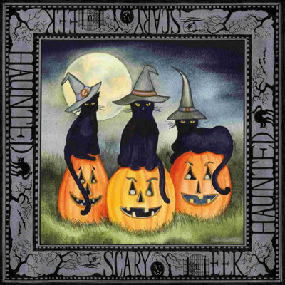 " Haunting Halloween Night II " by Kathleen Parr McKenna Watercolor Print