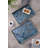 S/2 Effra Rectangular Trays,Blue Marbled
