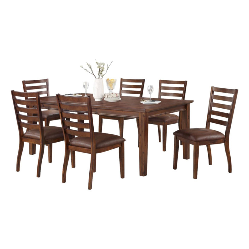 Ensemble repas, 7 pièces : table, 6 chaises