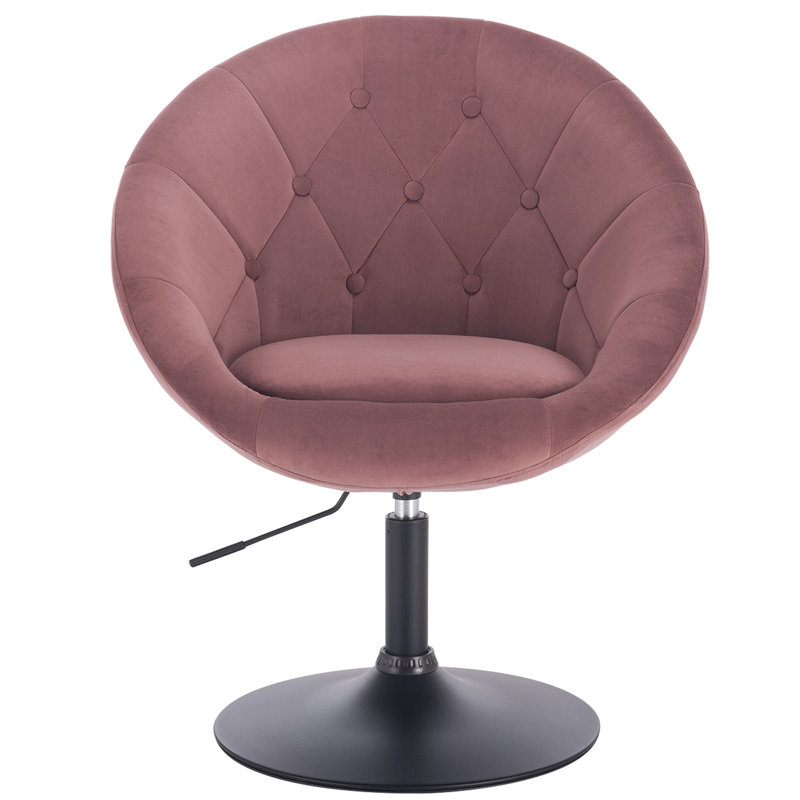 Cryal Swivel Upholstered Adjustable Height Counter Stool with Metal Frame