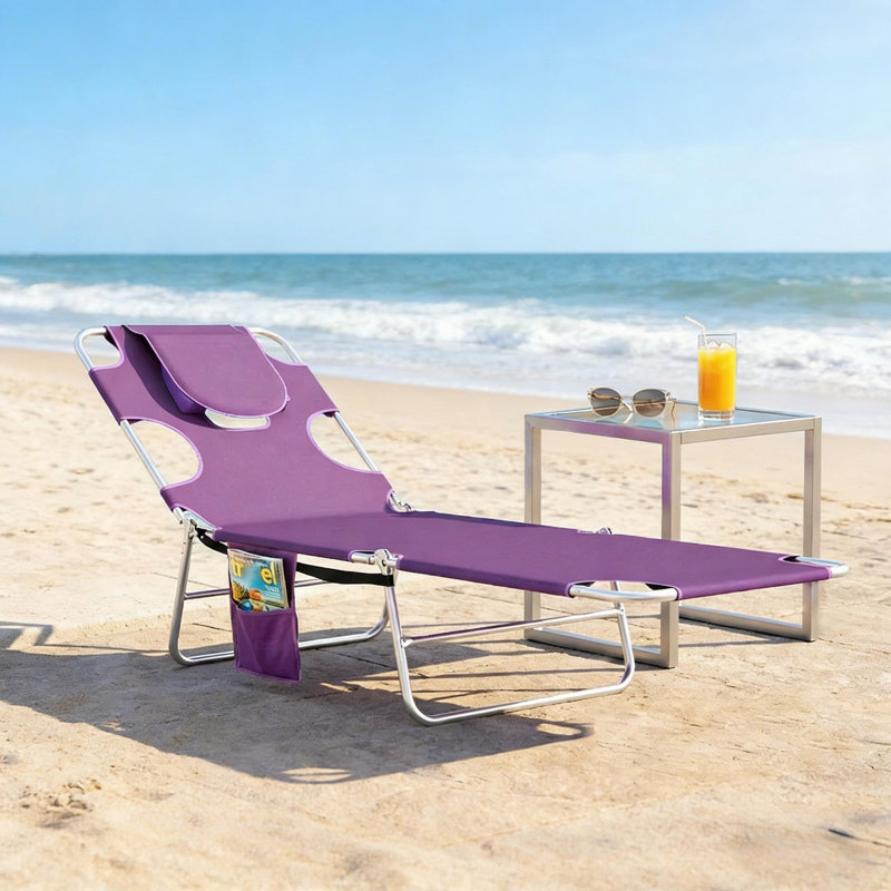 Méridienne Soft, méridienne, chaise longue d'extérieur, Purple