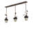 48" Long Oak Leaf & Acorn 3 Light Oblong Island Pendant