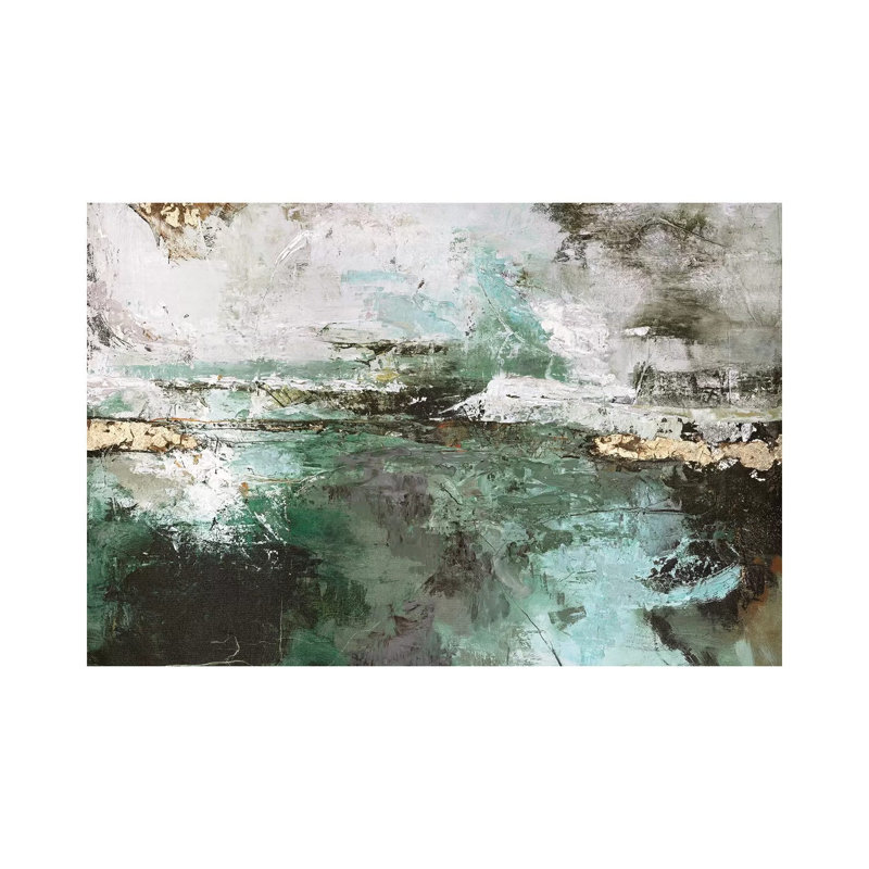Hillside - Painting on Canvas, Wrapped Canvas, 20.32 cm H x 30.48 cm W