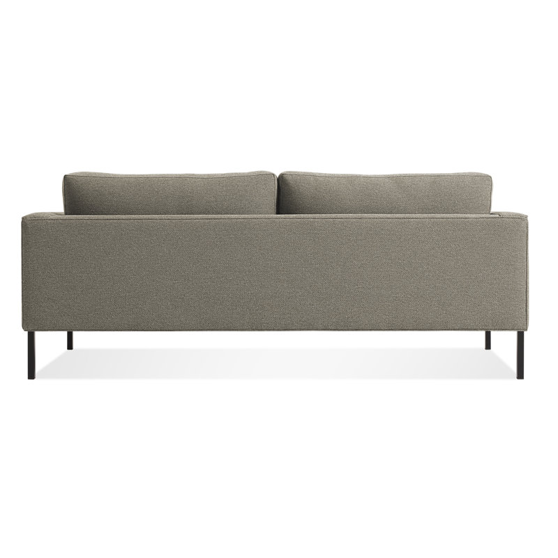 Paramount Sofa, Sanford Black Polyester Blend, Metal, 32" H x 80" W x 34" D