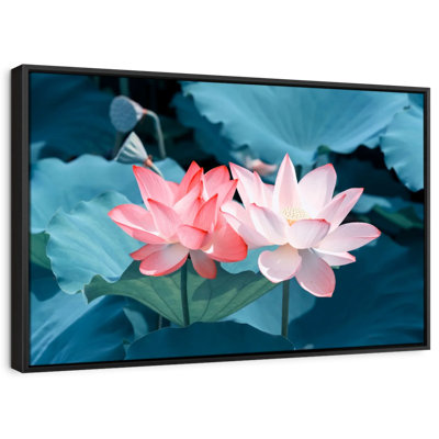 Paire de fleurs de lotus